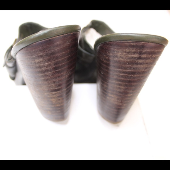 Cole Haan | Green Suede Pointed Toe Clogs - Picture 8 of 12